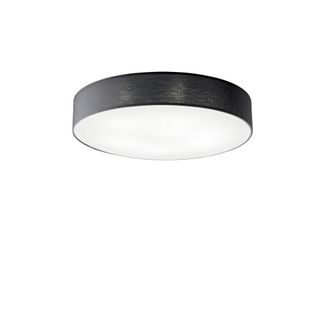 Luce-Ambiente-Design Pl&agrave;fon de metal y tela negra 98 cm