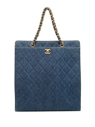 Chanel Borsa tote trapuntata Pre-owned 1998 - Blu