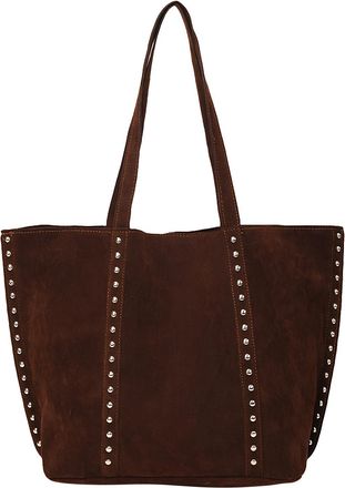 Generic Faux Suede Tote Bag Large Underarm Bag for Women Shopping and Work (Coffee) (Coffee)
