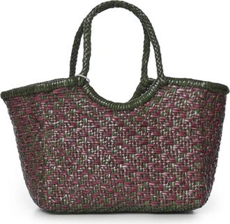 Dragon Diffusion Geweven Leren Tote - Dames - Tassen - Veelkleurig - Maat: ONE Size Zijde