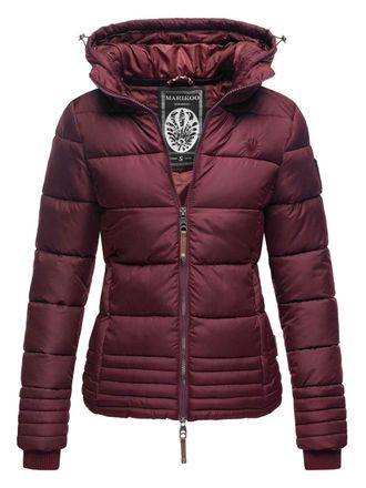 Marikoo dames gewatteerde jas met afneembare capuchon & 2-weg rits