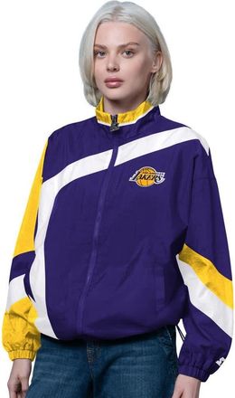 Starter Womens Starter Purple/Gold Los Angeles Lakers 1st Quarter Full-Zip Jacket at Nordstrom, Size Xx-Large