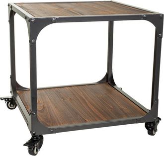 Wanderlust Deco Wanderlust Deco - Mesa De Metal Y Madera 50x50x50h Cm