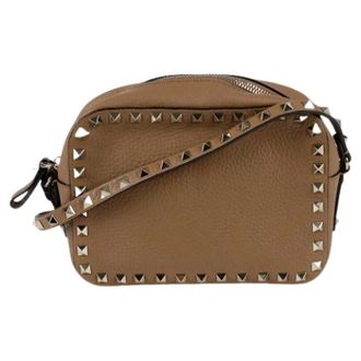 Valentino Pre-owned Cross Body Bags, female, Brown, Size: ONE SIZE Pre-owned Rockstud Shoulder Crossbody Bag