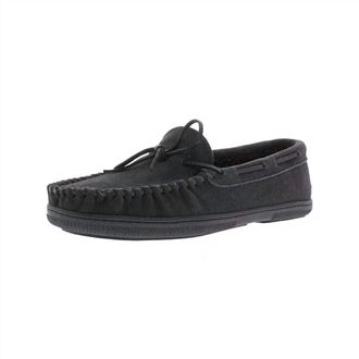 Florsheim Mens Cozzy Tie Slipper In Gray Suede