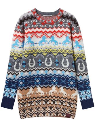 Stella McCartney Maglione con motivo Fair Isle - Grigio