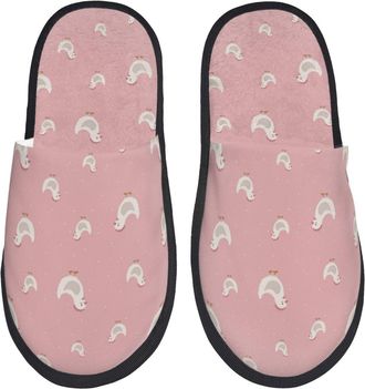 Generic Mens Slipper Funny Chicken Print Breathable Womens Slippers Plush Comfortable Womens Slippers Travel Winter M