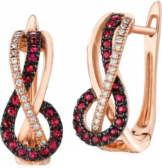 Le Vian 14K Strawberry Gold 0.51 Ct. Tw. Diamond & Ruby Earrings