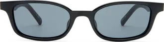 Le Specs Gender Inclusive Echelon 52mm Rectangle Sunglasses in Black/blue at Nordstrom