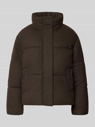 Selected Regular Fit Steppjacke mit Woll-Anteil Modell NERA PUFFEr JACKET 3 in Dunkelbraun, Gr&ouml;&szlig;e 40