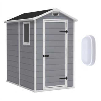 Keter Manor 4x6 Caseta De Jard&iacute;n + Iluminaci&oacute;n Exterior Led Incluida (230447-wo744)