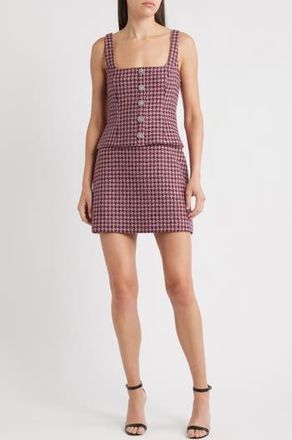 LIKELY Calissa Houndstooth Minidress in Mauvewood Multi at Nordstrom Rack, Size 14
