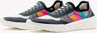 Psudo WomenS Court Sneakers In Black Multi