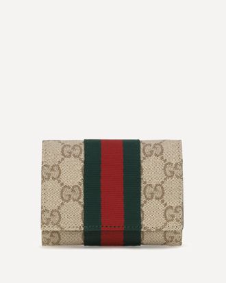 Gucci Web bi-fold Card Holder Female UNI