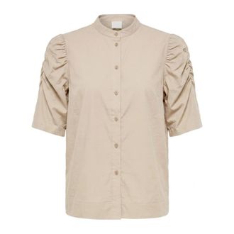 Ichi Ichi - Blouses & Hemden - Dames - Blouses & Shirts - Beige - Maat: XS