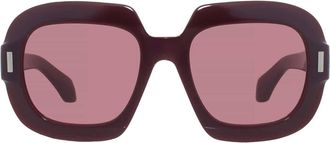 Ferragamo Ferragamo Burgundy Square Ladies Sunglasses SF2068SE 606 54