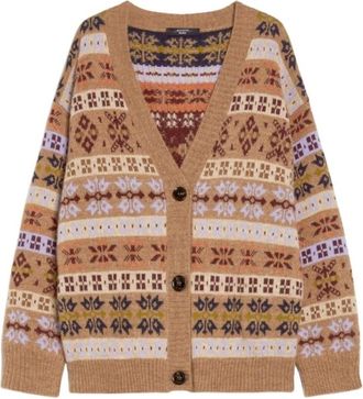 Max Mara Eccelso Cardigan - Dames - Vesten - Veelkleurig - L - Truien & Vesten