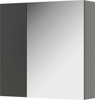 Vicco Armario Con Espejo Para Ba&ntilde;o Leopold, Antracita, 60 X 59.2 Cm Con Estantes Y 1 Puerta Con Espejo, Vicco