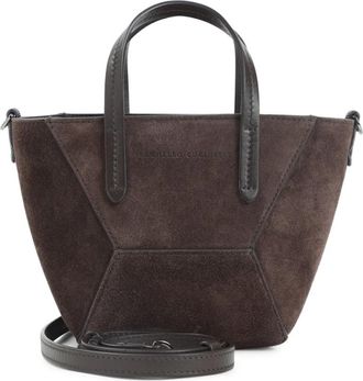 Brunello Cucinelli Duo Mini Tas - Dames - Shoppers - Bruin - ONE Size - Leer - Tassen