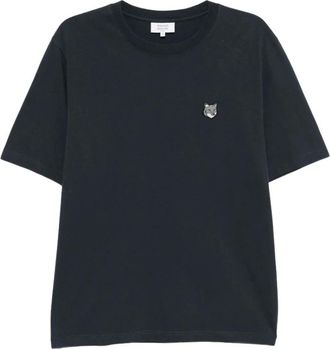 Maison Kitsun&eacute; Tops, Heren, Blauw, XS, T-shirt