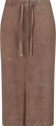Max Mara Gazza Midi-rok - Dames - Rokken - Bruin - Maat: XS Zijde
