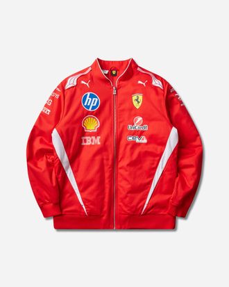 Puma Scuderia Ferrari HP Replica Drivers Authentic Bomber Jacket Red