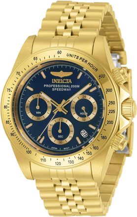 Invicta Speedway 30999 Herenhorloge - Quartz Uurwerk - Roestvrij Staal met Blauwe Wijzerplaat - 39 mm