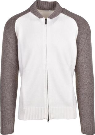KANGRA Cardigan met rits - Heren - Vesten - Wit - L - Wol - Truien & Vesten