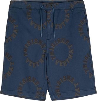 Thisisneverthat logo-print cotton shorts - men - Cotton - L - Blue