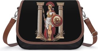 Generic Athena Greek Goddess Small Womens Crossbody Bags Shoulder Handbag with Adjustable Strap for Travel