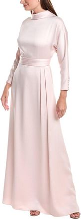 Teri Jon by Rickie Freeman Teri Jon By Rickie Freeman Crepe Back Satin Mock Neck Dolman Sleeve Dress