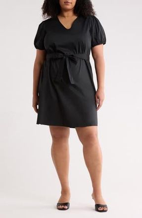 Vero Moda Tie Waist Dress in Black at Nordstrom Rack, Size 12W