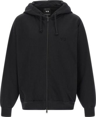 Yohji Yamamoto Black Y-3 Brushed Terry Zip Hoodie