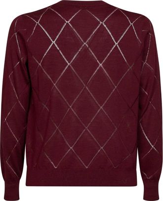 Dries Van Noten Mens Sweater Murton Burgundy Wool