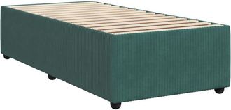 vidaXL Estructura De Cama Sin Colch&oacute;n Terciopelo Verde Oscuro 90x190cm Vidaxl