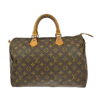 Louis Vuitton Speedy Handbag Monogram Canvas Brown Canvas Handbag (Pre-Owned)