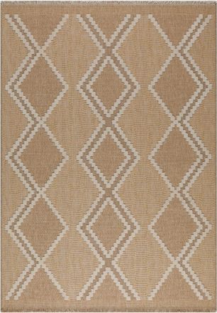 Nazar Rugs Alfombra interior/exterior aspecto yute escandinavo amarillo 120x170