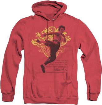 Gildan Bruce Lee Immortal Dragon Adult Heather Hoodie