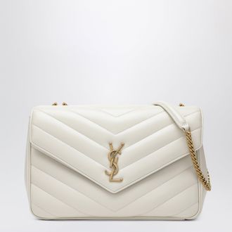 Saint Laurent LouLou Large cream leather bag
