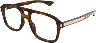 Saint Laurent Glasses, male, Brown, Size: 55 MM Aviator Optical Frame
