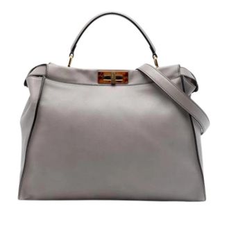 Fendi Pre-owned Peekaboo Iconic - Dames - Vintage Handtas - Grijs - ONE Size - Leer - Vintage
