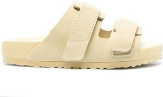 Birkenstock Uji VL Cazador Shearling Straw - Heren - Sandalen - Geel - 36 EU - Leer - Schoenen