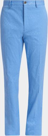 Etro Men & apos;s Tonal Paisley Stretch Cotton Pants