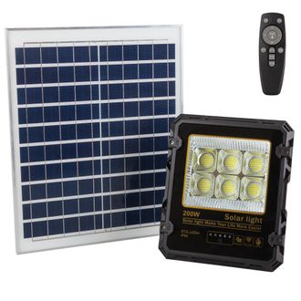 GreenIce Greenice - Proyector 200w Con Panel Solar Control Remoto Ip65 [1916-flsol-200w-cw]