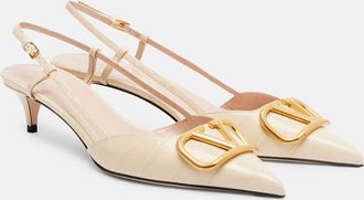 Valentino Garavani VLogo 40 leather slingback pumps