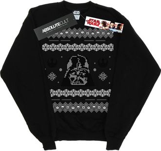 Star Wars Heren Kerstmis Darth Vader Fair Isle Sweatshirt (Zwart)