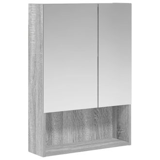 vidaXL Armario Con Espejo De Ba&ntilde;o Gris Sonoma 50 X 14,5 X 70 Cm Vidaxl