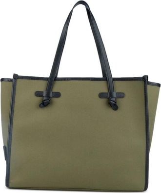 Gianni Chiarini Marcella Shopping Bag - Dames - Shoppers - Groen - ONE Size - Katoen - Tassen