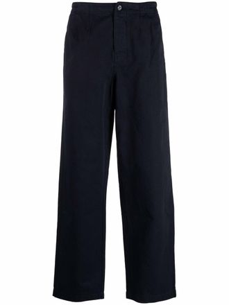 Orlebar Brown mid-rise straight-leg trousers - men - Cotton/Cotton/Linen/Flax - 30 - Blue