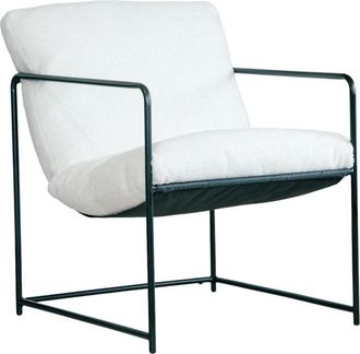 Dmora Sillón de tela blanca 92x67h75 cm